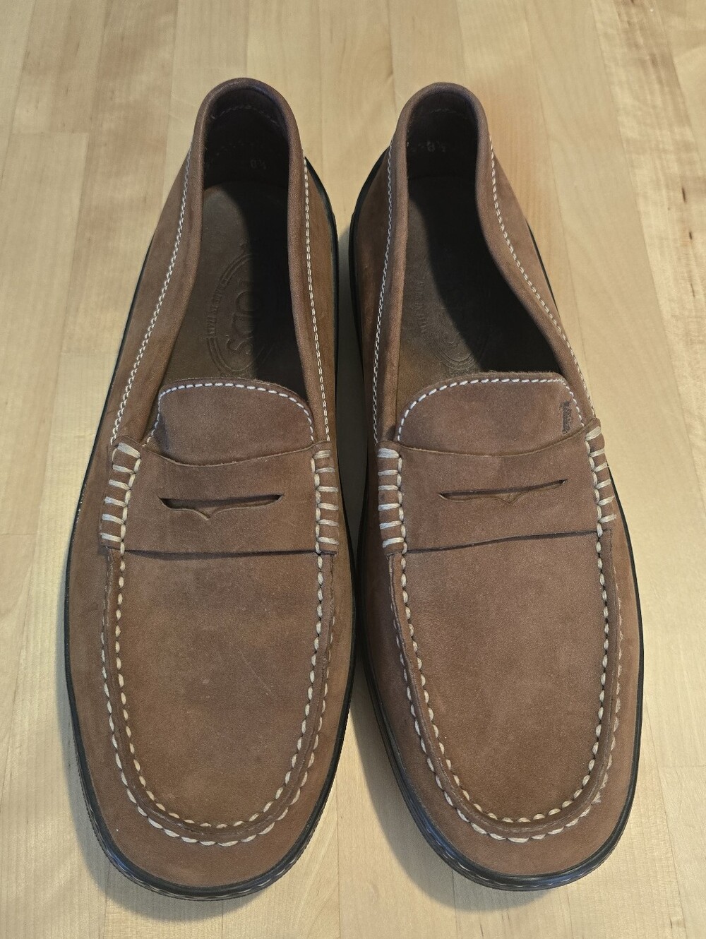 Tod's Brown Leather Loafers Size 8.5 M